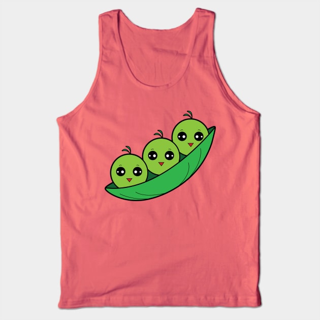 Cute Cartoon Three Peas in a Pod Tank Top by PenguinCornerStore